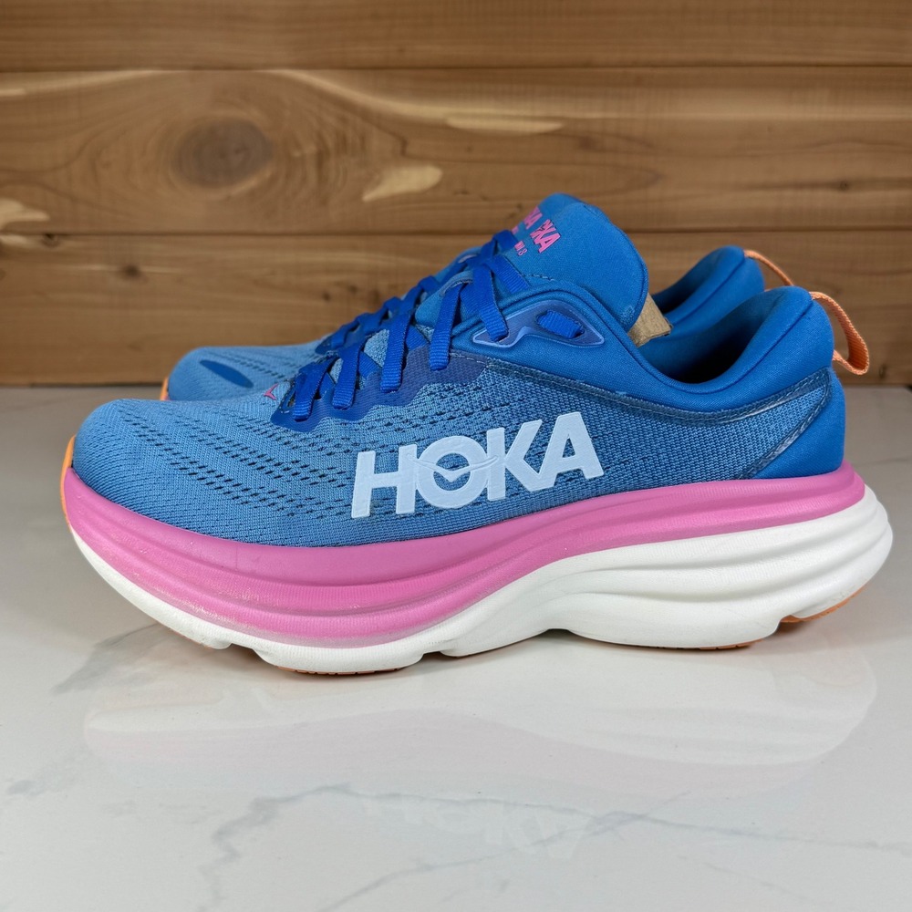 Hoka One One Bondi 8 Running Shoes Coastal Sky All Aboard 1127952 Womens 7B - Picture 3 of 16